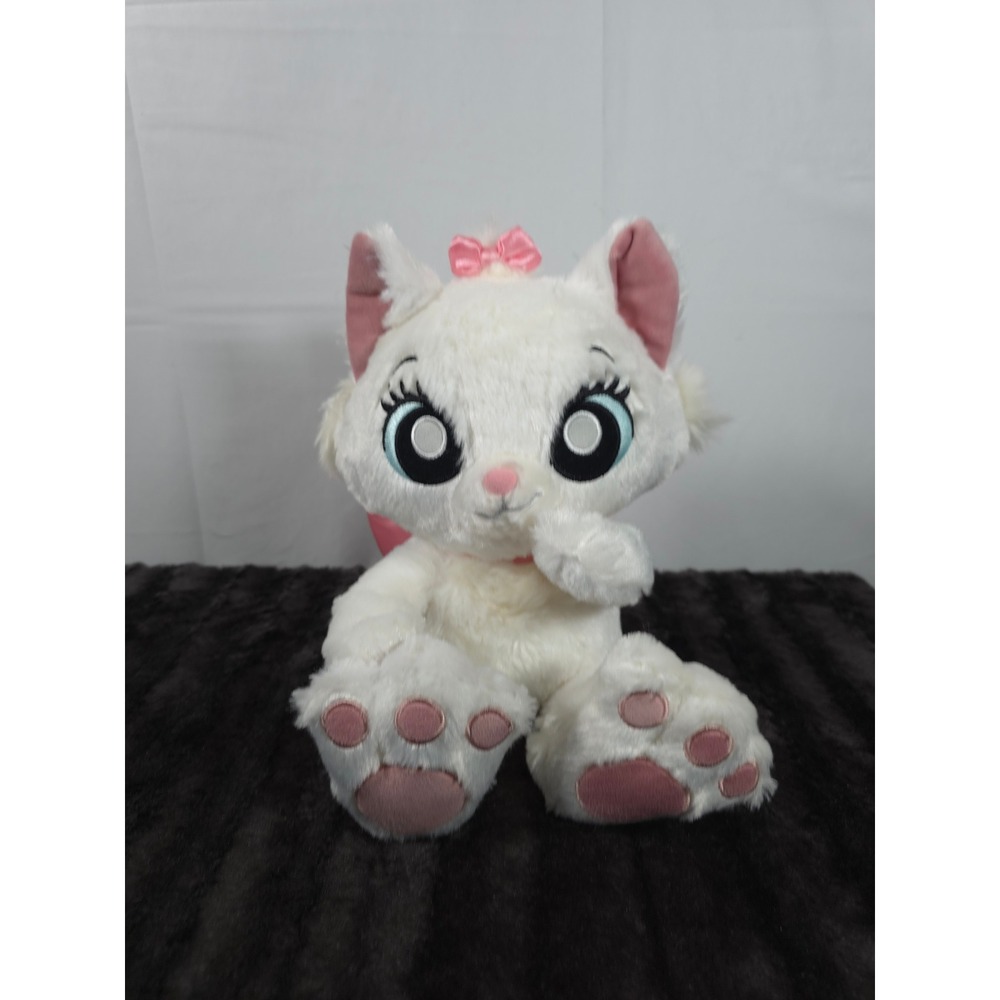 Disney Store Marie Plush The Aristocats White Cat Pink Bow Stuffed Animal 12in